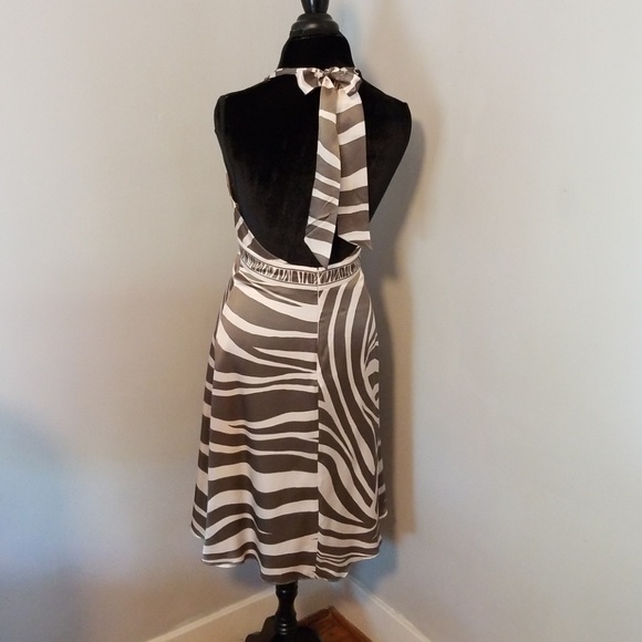 EUC BCBGMAXAZRIA Luxurious Silk Halter Dress - Picture 5 of 8